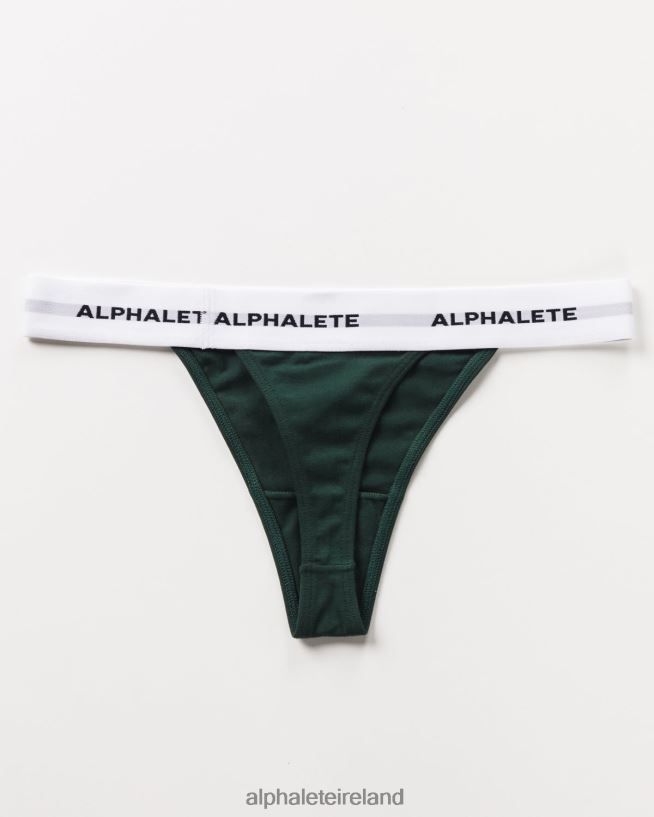Clothing IE Alphalete Women Acute Thong Evergreen Green 2L4400472