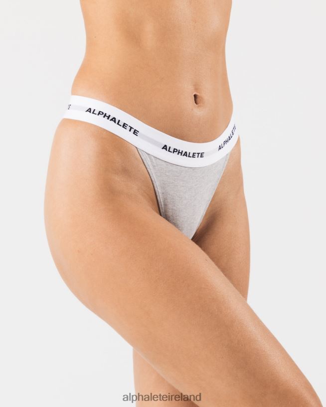 Clothing IE Alphalete Women Acute Thong Heather Grey 2L4400470