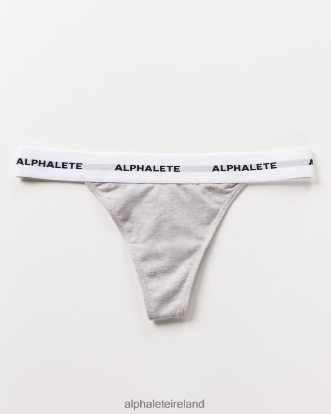 Clothing IE Alphalete Women Acute Thong Heather Grey 2L4400470