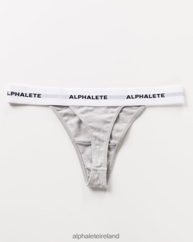 Clothing IE Alphalete Women Acute Thong Heather Grey 2L4400470