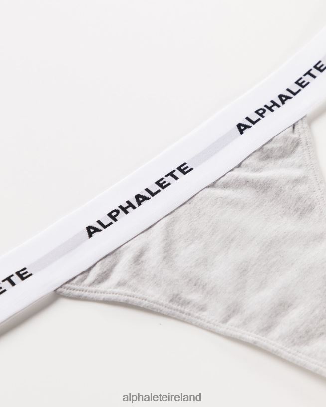 Clothing IE Alphalete Women Acute Thong Heather Grey 2L4400470