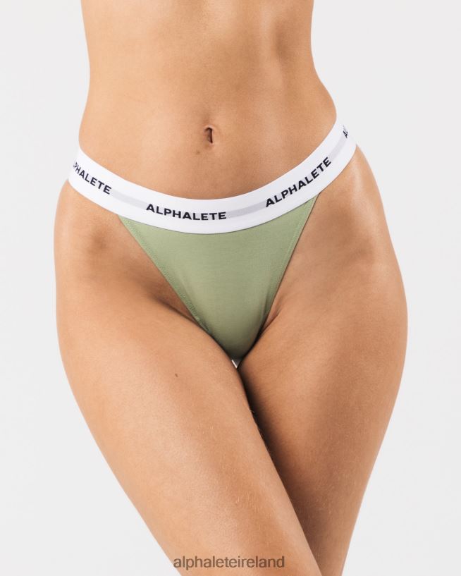 Clothing IE Alphalete Women Acute Thong Sage Green 2L4400471