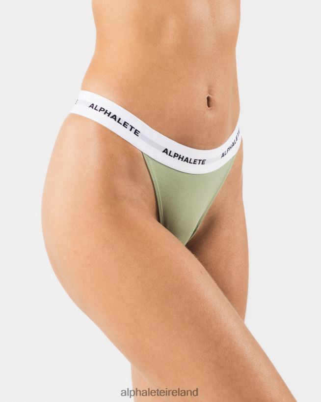Clothing IE Alphalete Women Acute Thong Sage Green 2L4400471