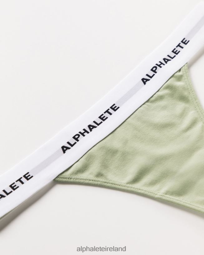 Clothing IE Alphalete Women Acute Thong Sage Green 2L4400471