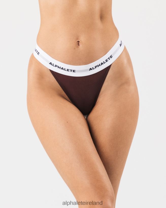 Clothing IE Alphalete Women Acute Thong Sangria Red 2L4400473