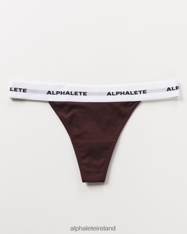 Clothing IE Alphalete Women Acute Thong Sangria Red 2L4400473