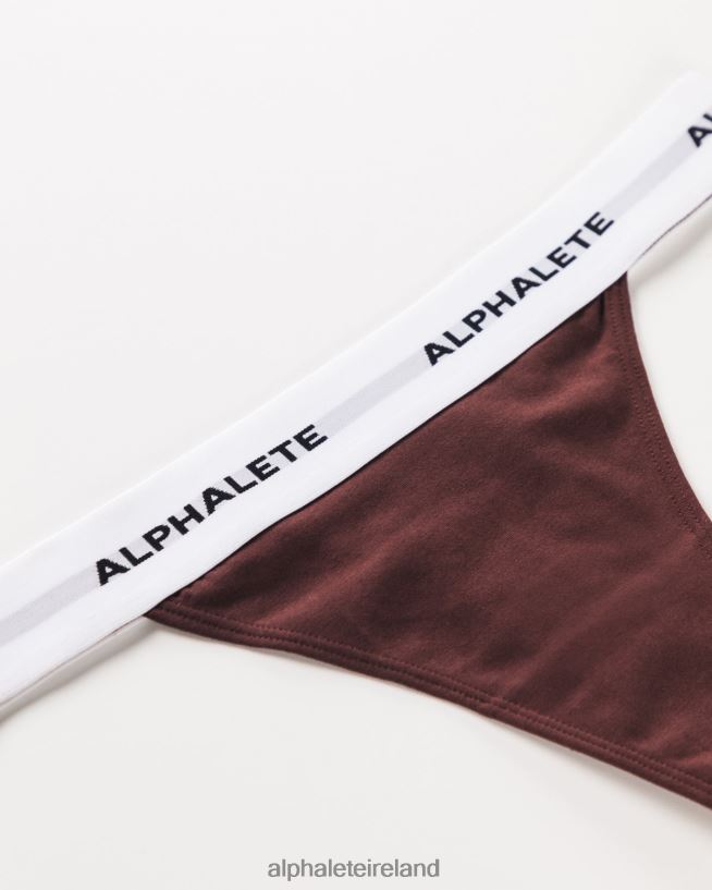 Clothing IE Alphalete Women Acute Thong Sangria Red 2L4400473