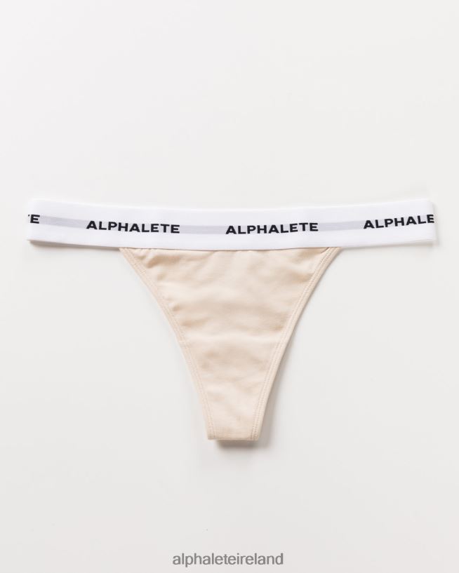 Clothing IE Alphalete Women Acute Thong Vanilla Brown 2L4400469