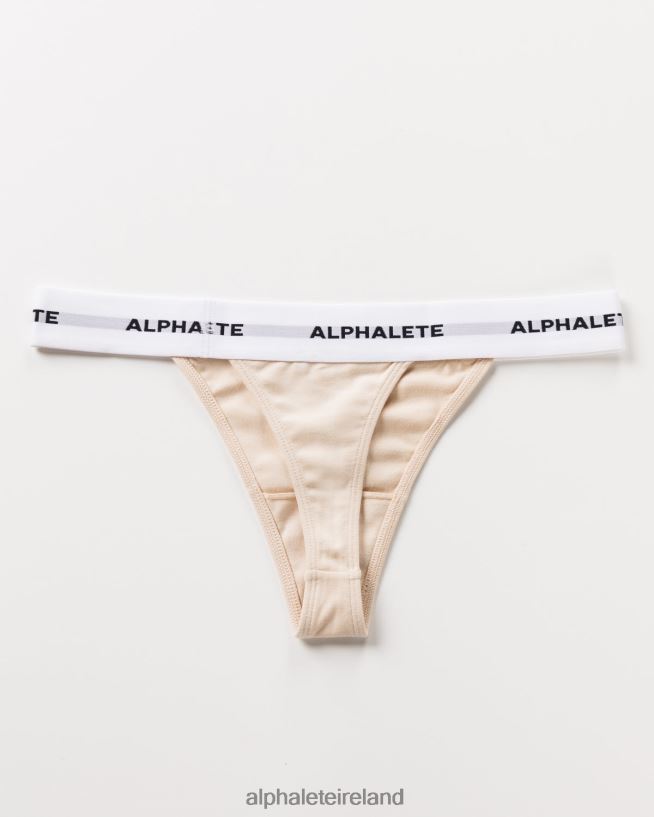 Clothing IE Alphalete Women Acute Thong Vanilla Brown 2L4400469