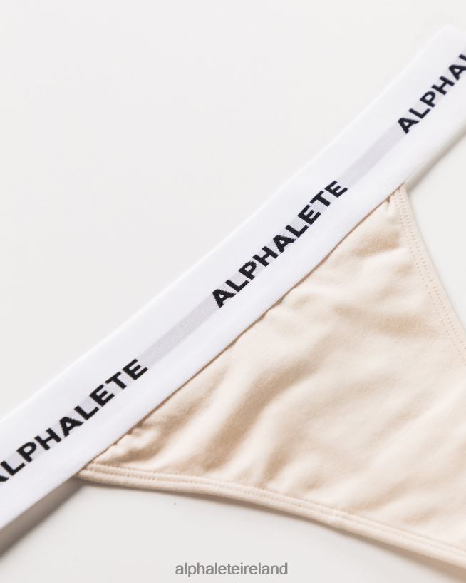 Clothing IE Alphalete Women Acute Thong Vanilla Brown 2L4400469